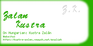 zalan kustra business card